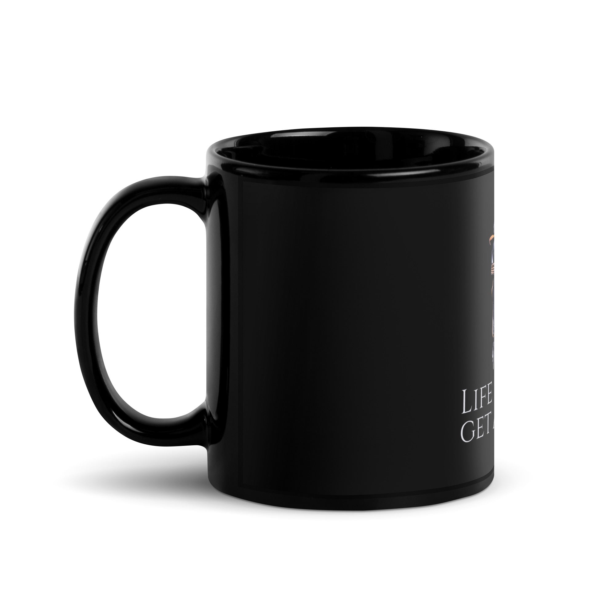 Life Is Tough, Get A Helmet - Ancient Rome Legionary Helmet - Black Glossy Mug
