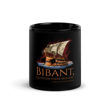Load image into Gallery viewer, Bibant, Quoniam Edere Nollent! - The Sacred Chickens - First Punic War - Classical Latin Black Glossy Mug