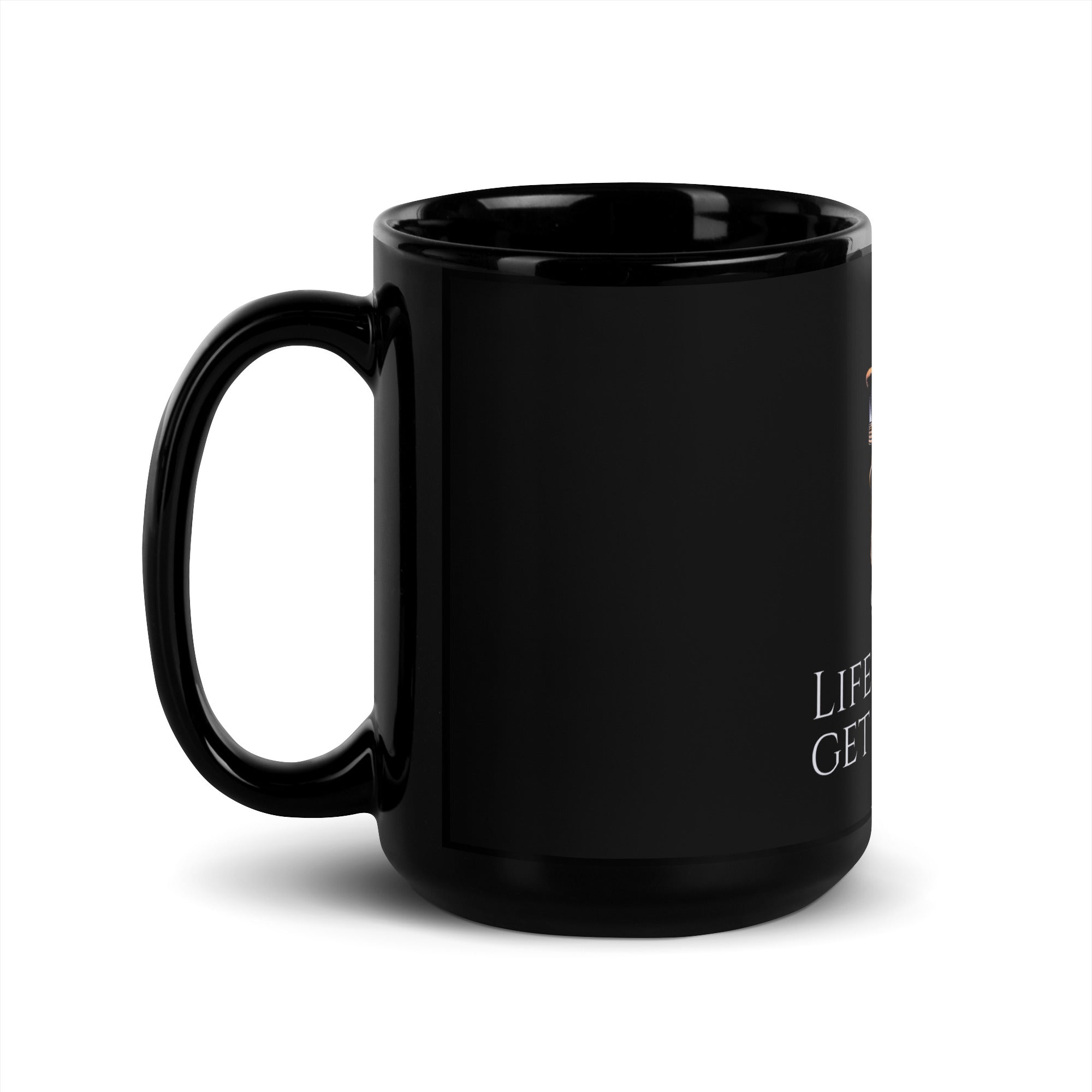 Life Is Tough, Get A Helmet - Ancient Rome Legionary Helmet - Black Glossy Mug