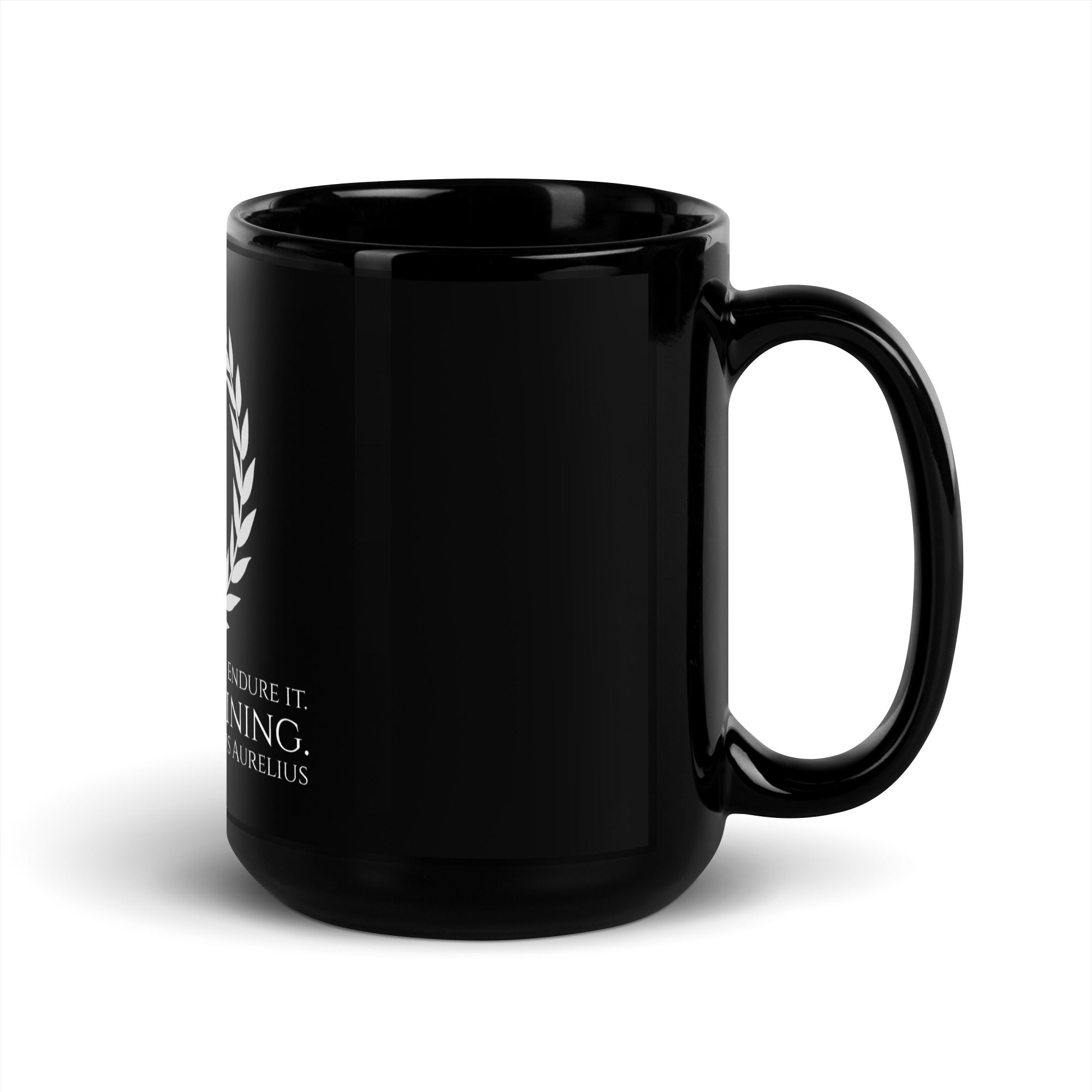 Marcus Aurelius Quote - Stop Complaining - Stoic Philosophy Black Glossy Mug