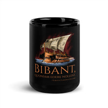 Load image into Gallery viewer, Bibant, Quoniam Edere Nollent! - The Sacred Chickens - First Punic War - Classical Latin Black Glossy Mug