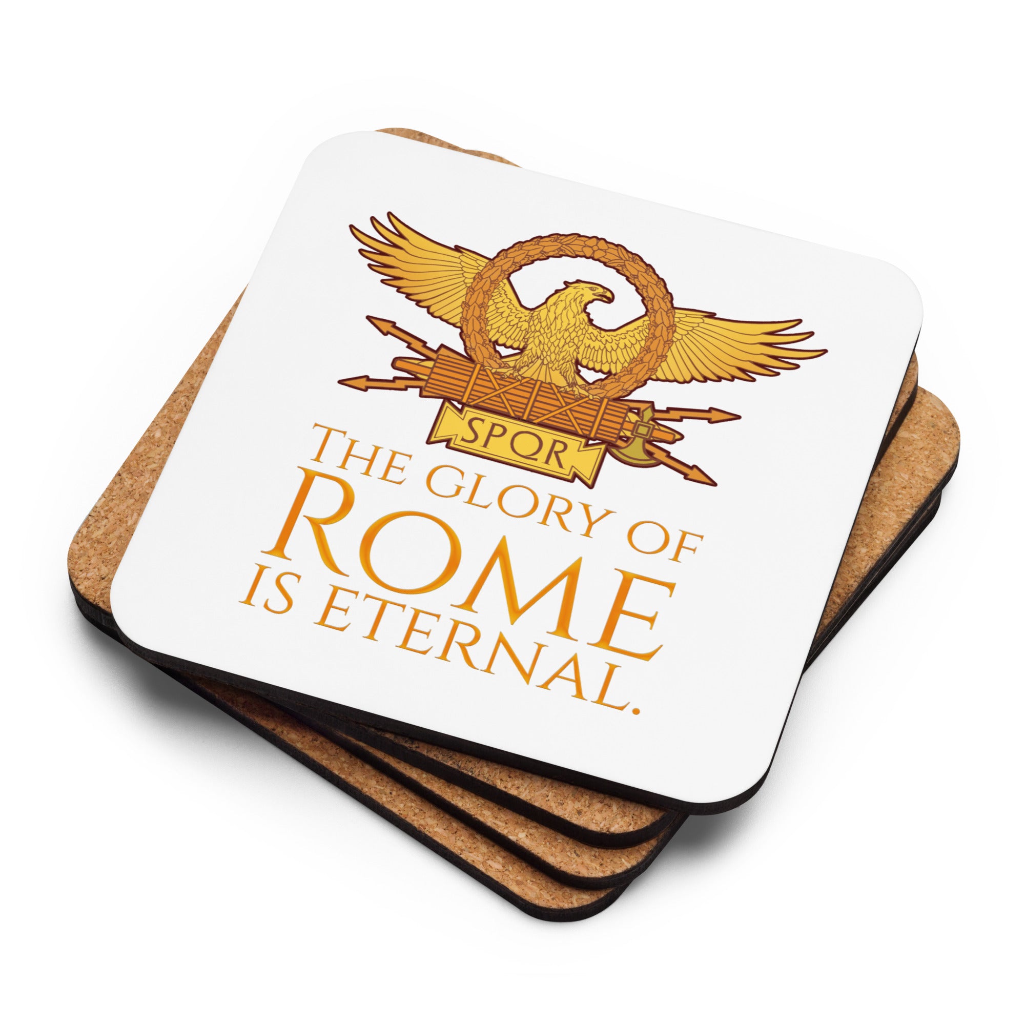 The Glory Of Rome Is Eternal Cork-Back Coaster