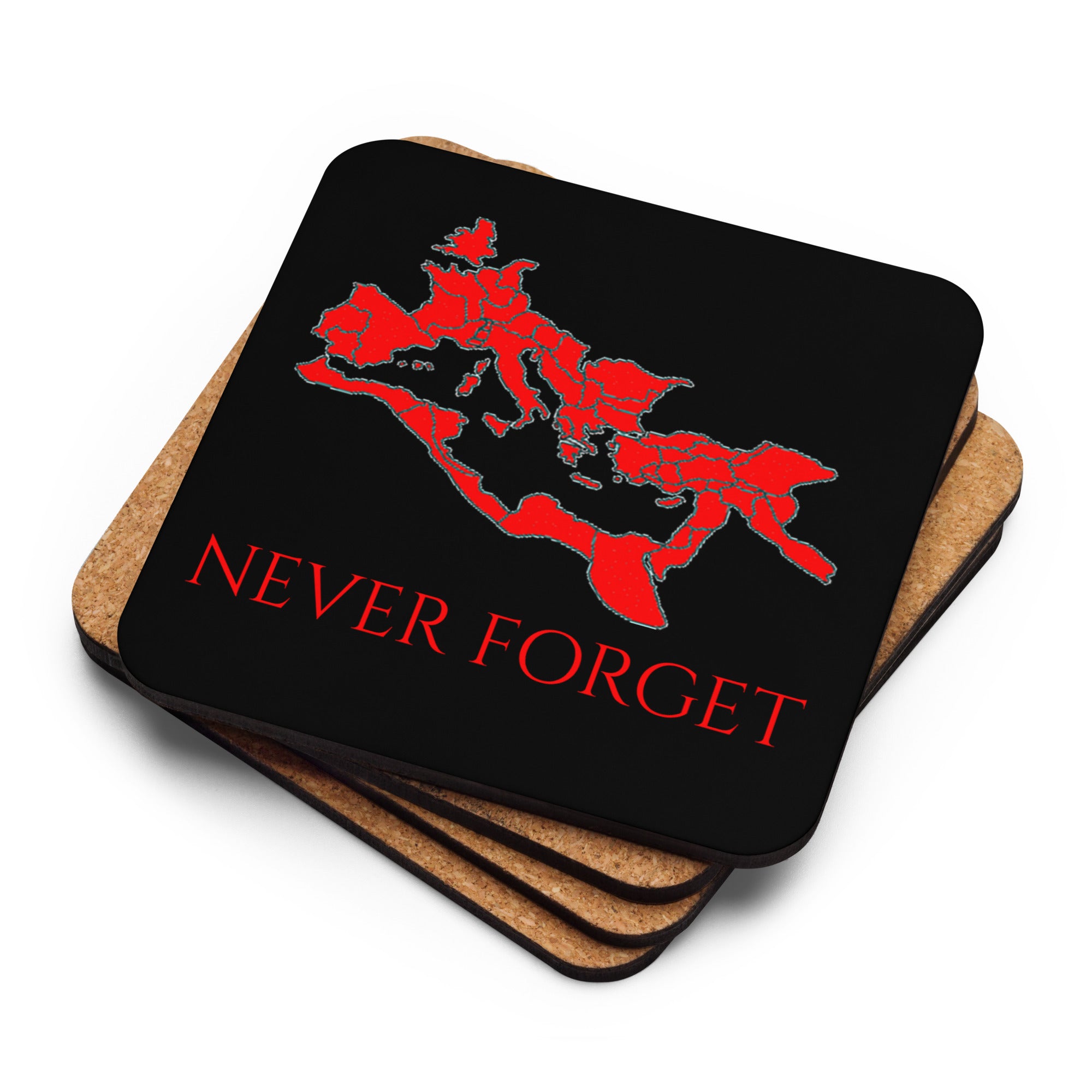 Roman Empire - Never Forget - Ancient Rome Cork-Back Coaster