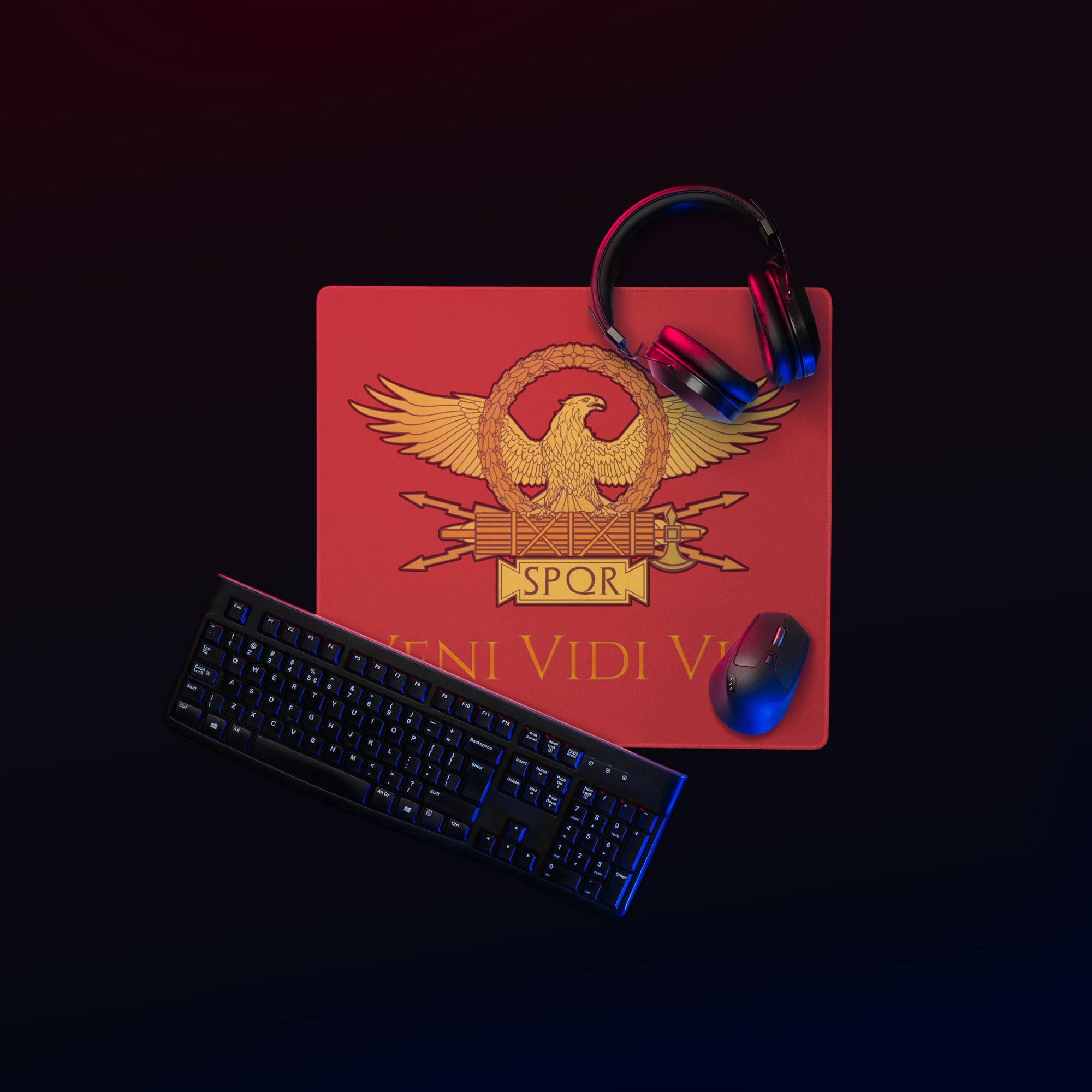 Veni Vidi Vici - Julius Caesar Quote - Gaming Mouse Pad