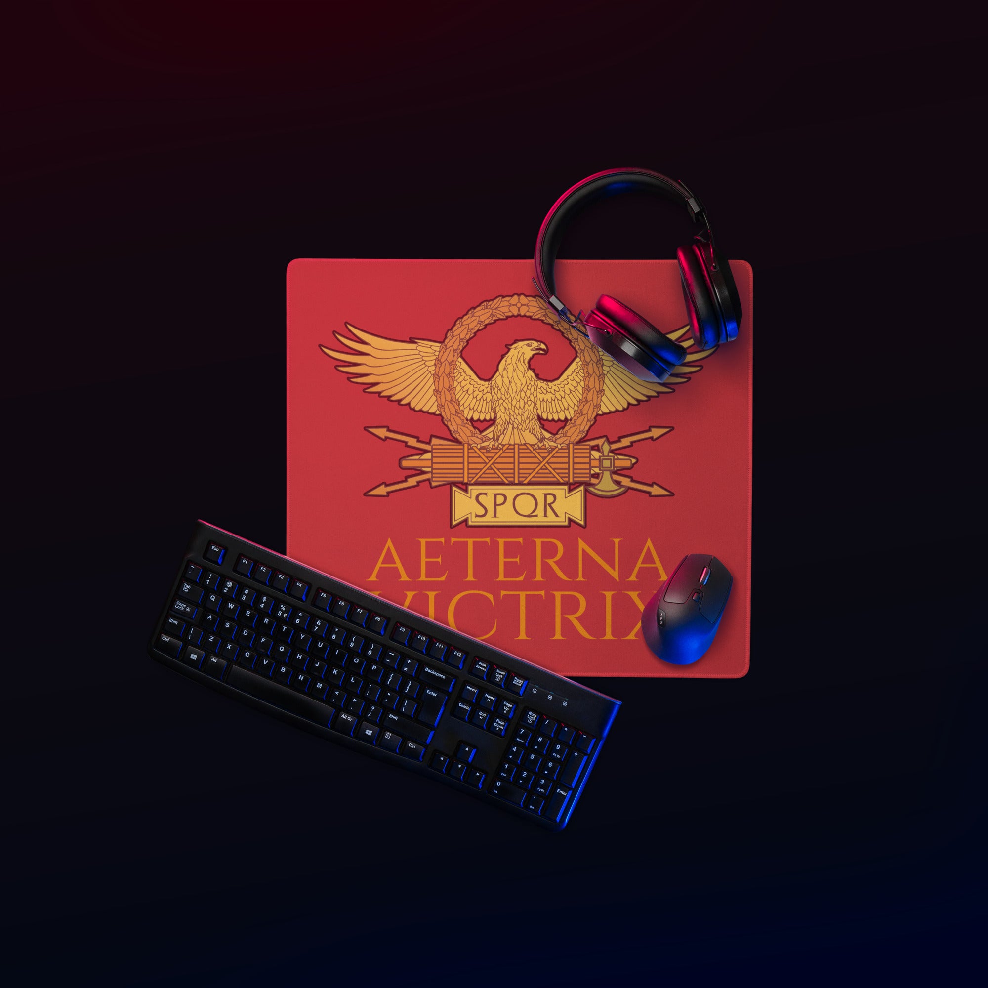 Aeterna Victrix - Eternal Victory - Legionary Motto - Ancient Rome Gaming Mouse Pad