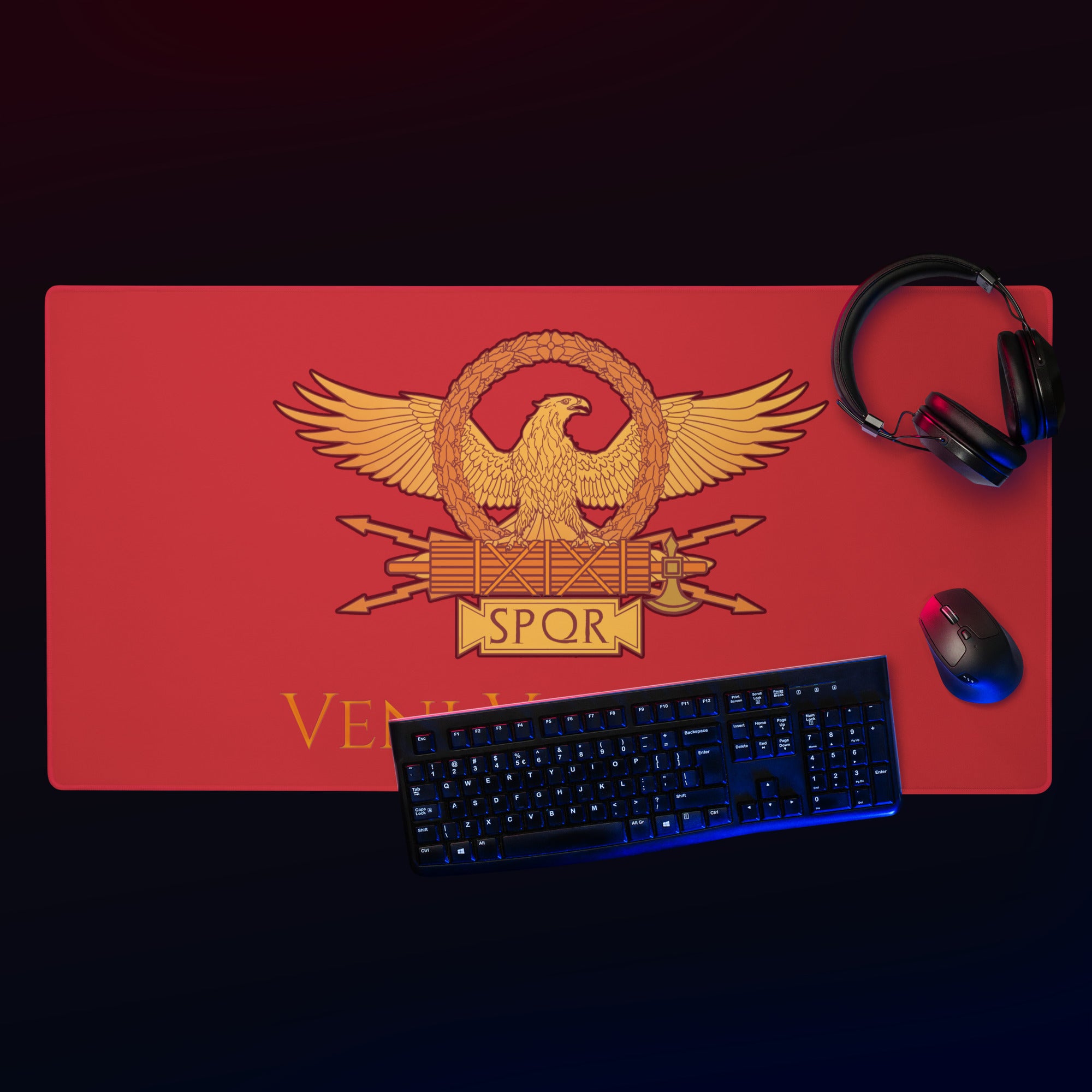 Veni Vidi Vici - Julius Caesar Quote - Gaming Mouse Pad