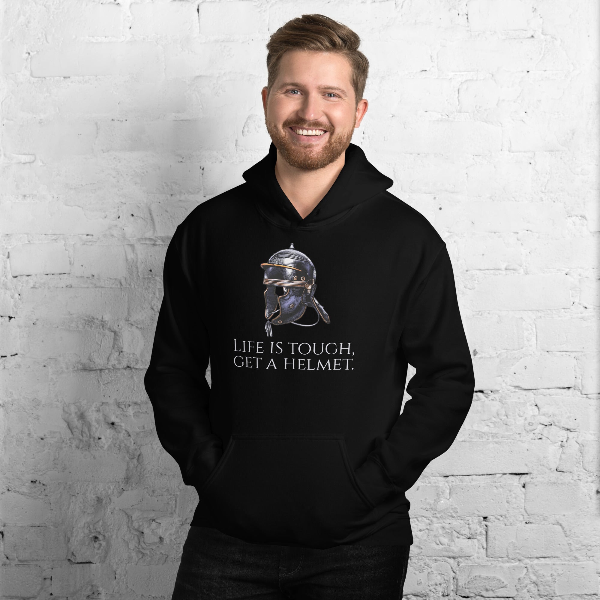 Life Is Tough, Get A Helmet - Ancient Rome Legionary Helmet Unisex Hoodie