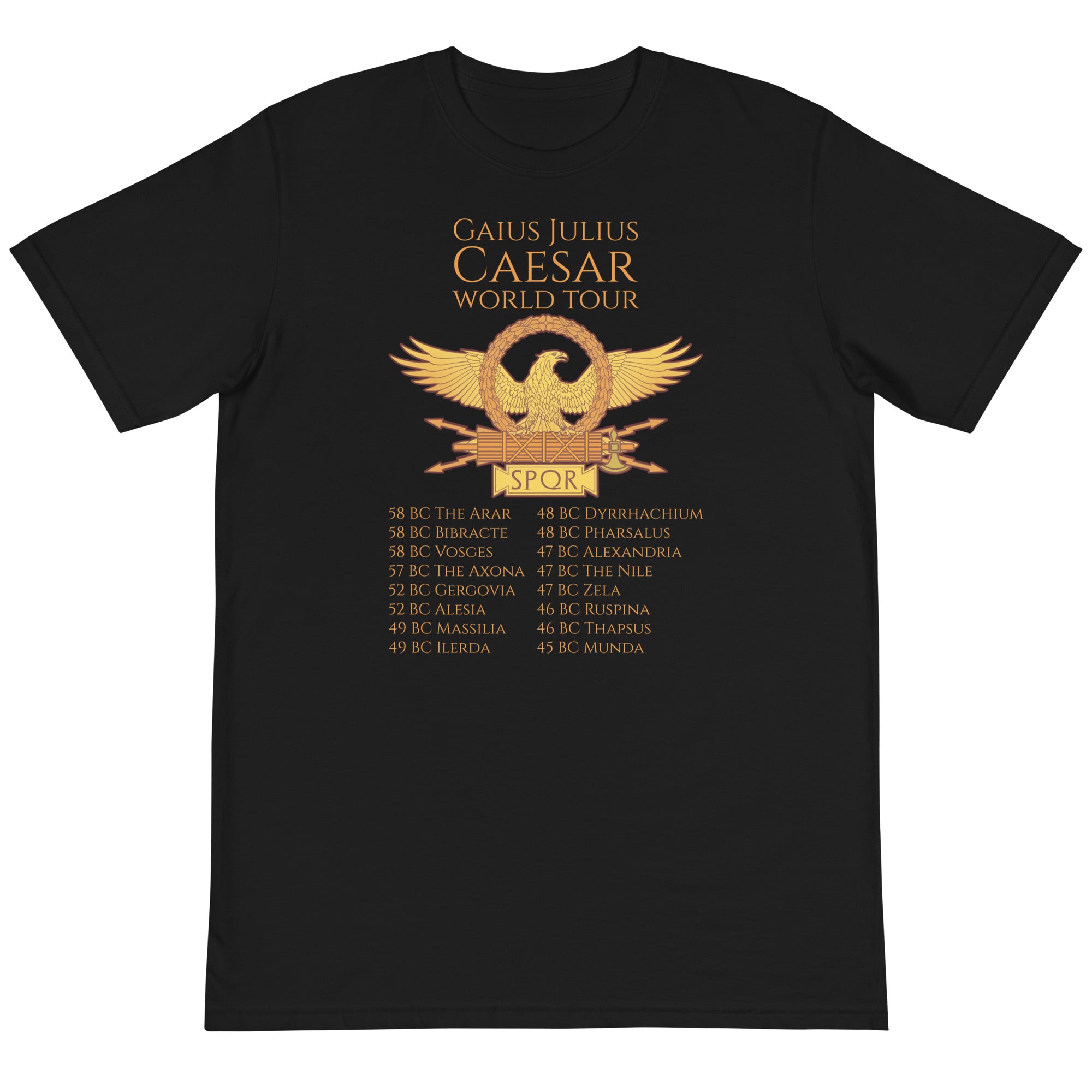 Gaius Julius Caesar World Tour - Ancient Rome Unisex Organic T-Shirt