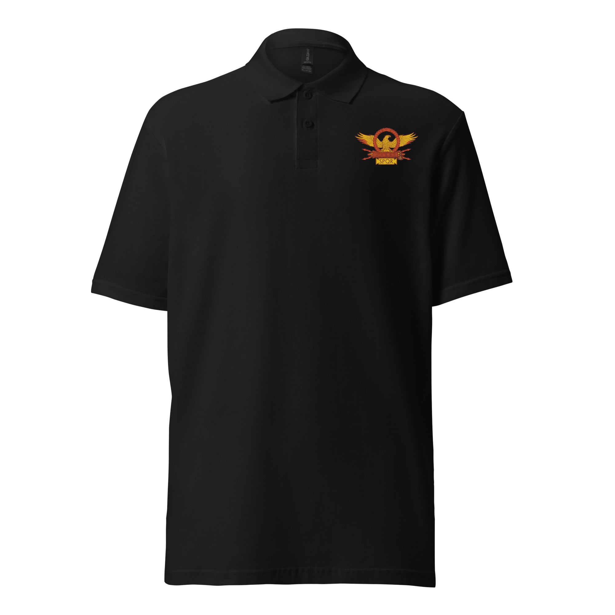 Roman Eagle SPQR - Embroidered Unisex Pique Polo Shirt