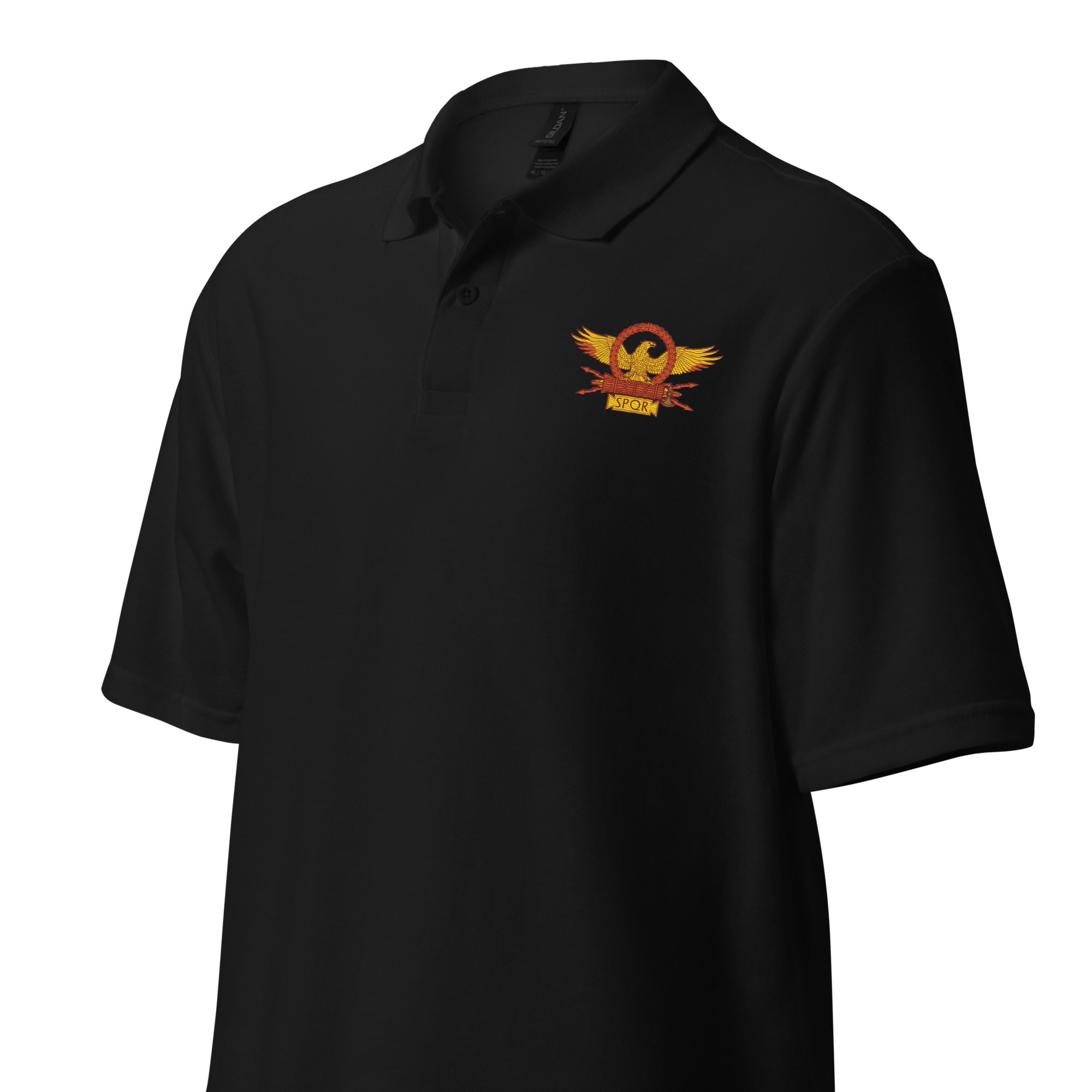 Roman Eagle SPQR - Embroidered Unisex Pique Polo Shirt