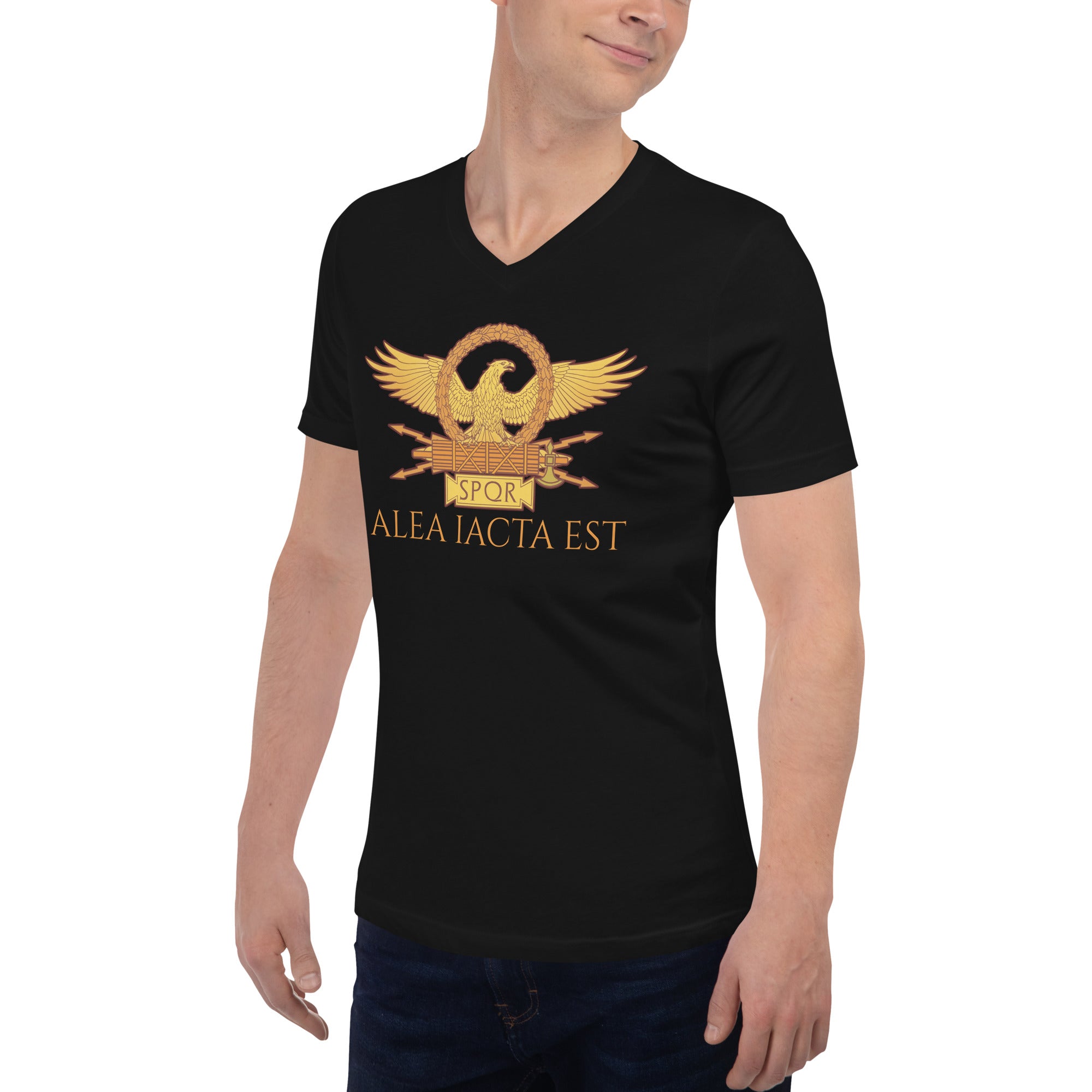 Alea Iacta Est - Julius Caesar - Ancient Rome - Unisex Short Sleeve V-Neck T-Shirt