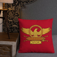 Load image into Gallery viewer, SPQR Roman Eagle Premium Pillow