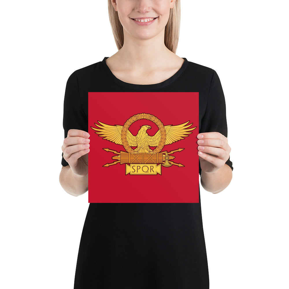 Roman Eagle SPQR Enhanced Matte Paper Poster