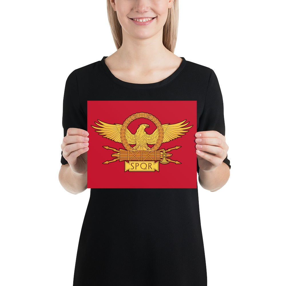 Roman Eagle SPQR Enhanced Matte Paper Poster