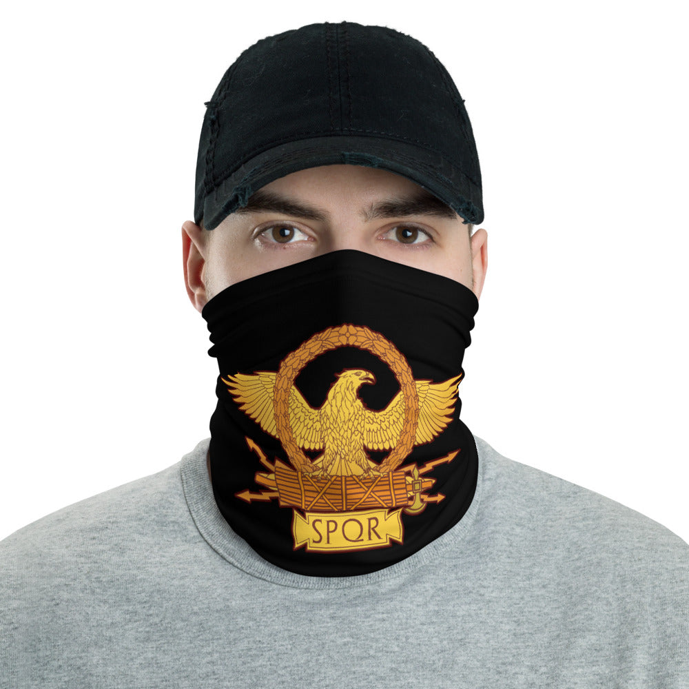 Anti Barbarian Black SPQR Roman Eagle Neck Gaiter