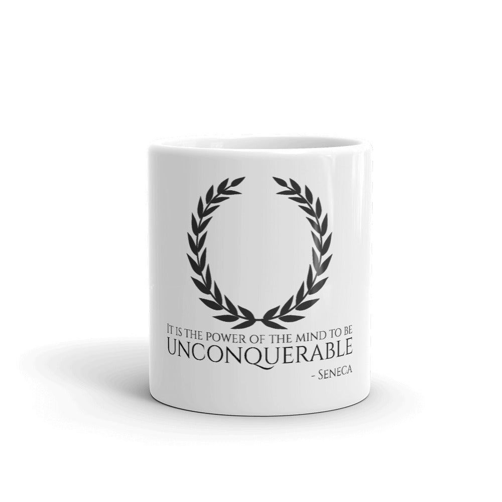 It Is The Power Of The Mind To Be Unconquerable - Seneca - Motivational Stoic Philosophy Mug