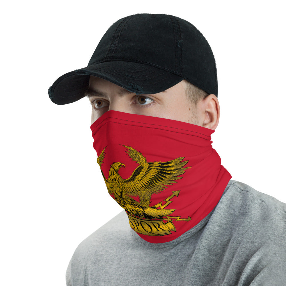 Anti Barbarian Red SPQR Roman Legionary Aquila Neck Gaiter