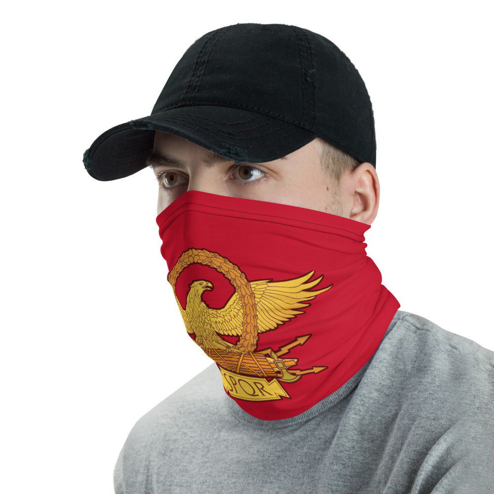 Anti Barbarian Red SPQR Roman Eagle Neck Gaiter