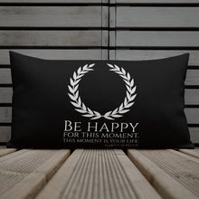 Load image into Gallery viewer, Stoic Philosophy Emperor Marcus Aurelius Quote On Happiness Premium Pillow