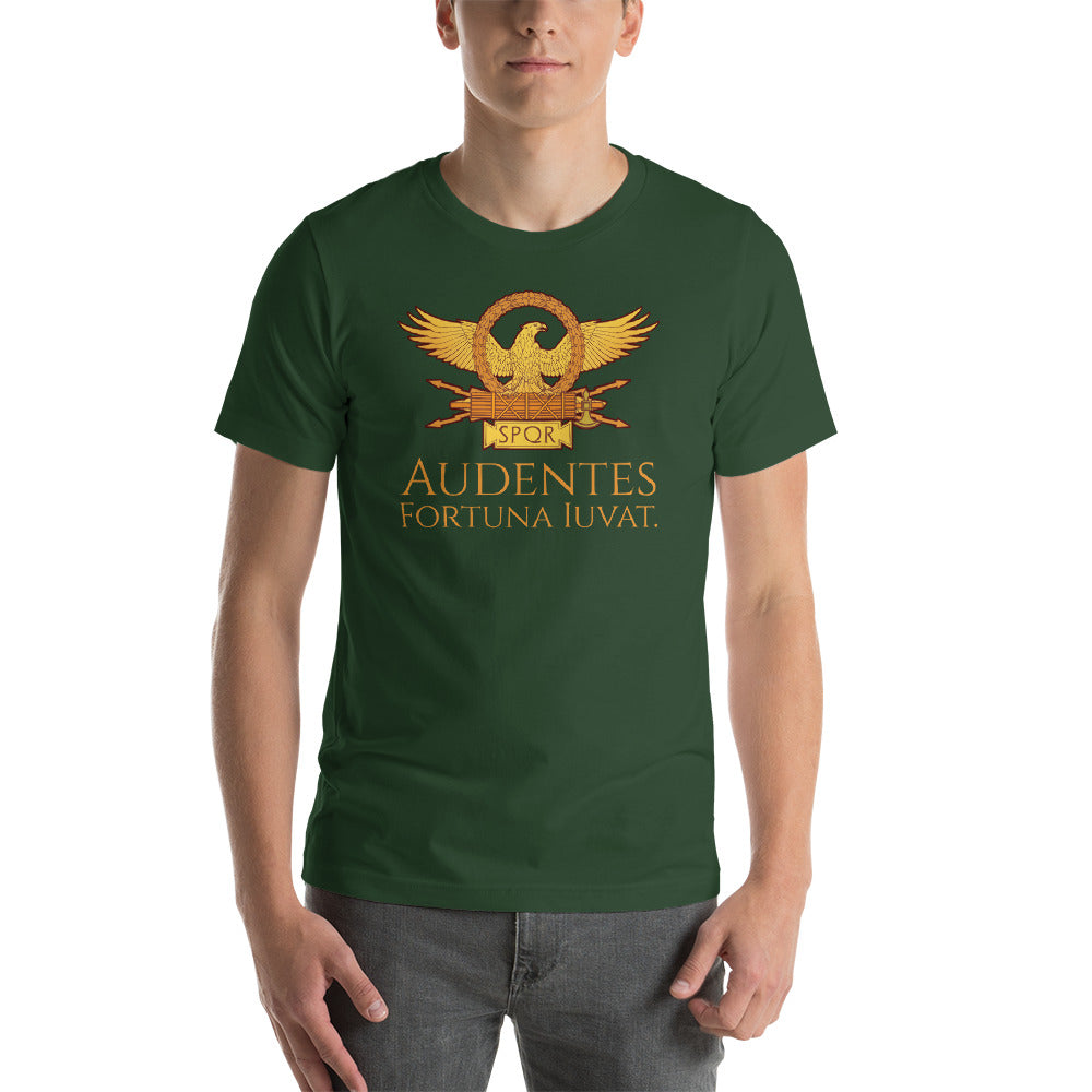 Audentes Fortuna Iuvat - Fortune Favors The Bold - Ancient Rome Short-Sleeve Unisex T-Shirt