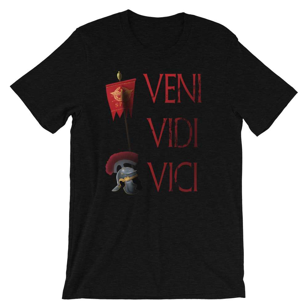 Veni Vidi Vici Gaius Julius Caesar Latin Quote Short-Sleeve Unisex T-Shirt