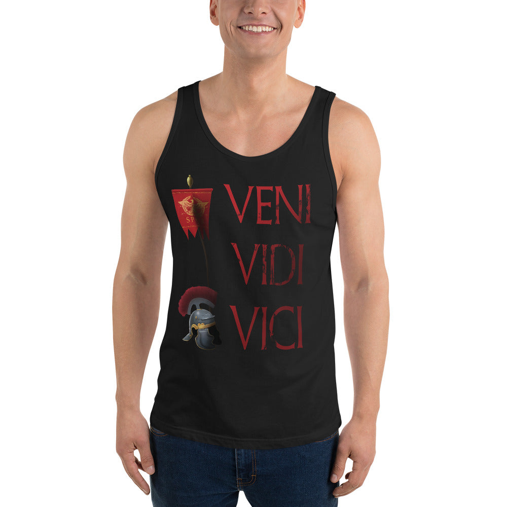 Veni Vidi Vici - Gaius Julius Caesar Latin Quote Unisex Tank Top