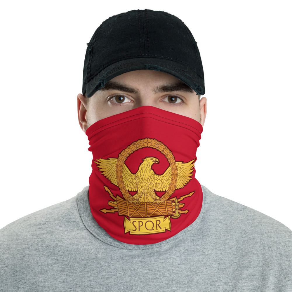 Anti Barbarian Red SPQR Roman Eagle Neck Gaiter