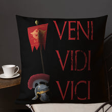 Load image into Gallery viewer, Gaius Julius Caesar Veni Vidi Vici Premium Pillow