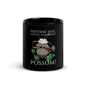 Potesne Hoc Animal Nominare? Possum! - Classical Latin - Black Glossy Mug