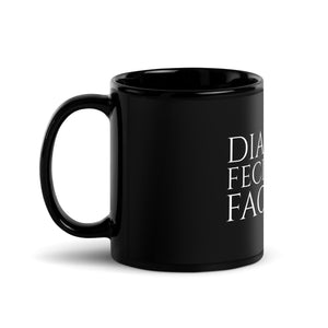 The Devil Made Me Do It - Latin Language Black Glossy Mug