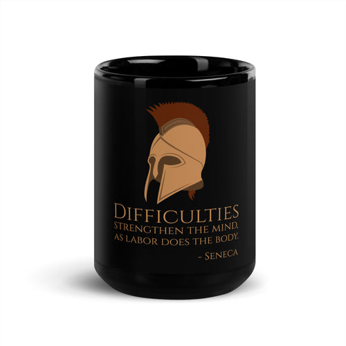 Difficulties Strengthen The Mind, As Labor Does The Body - Seneca Quote - Short-Sleeve Unisex T-Shirt