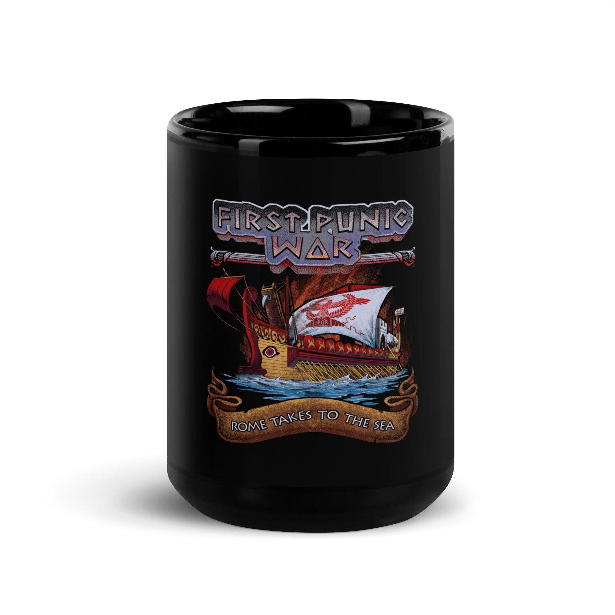 First Punic War - Rome Takes To The Sea - Naval History Black Glossy Mug