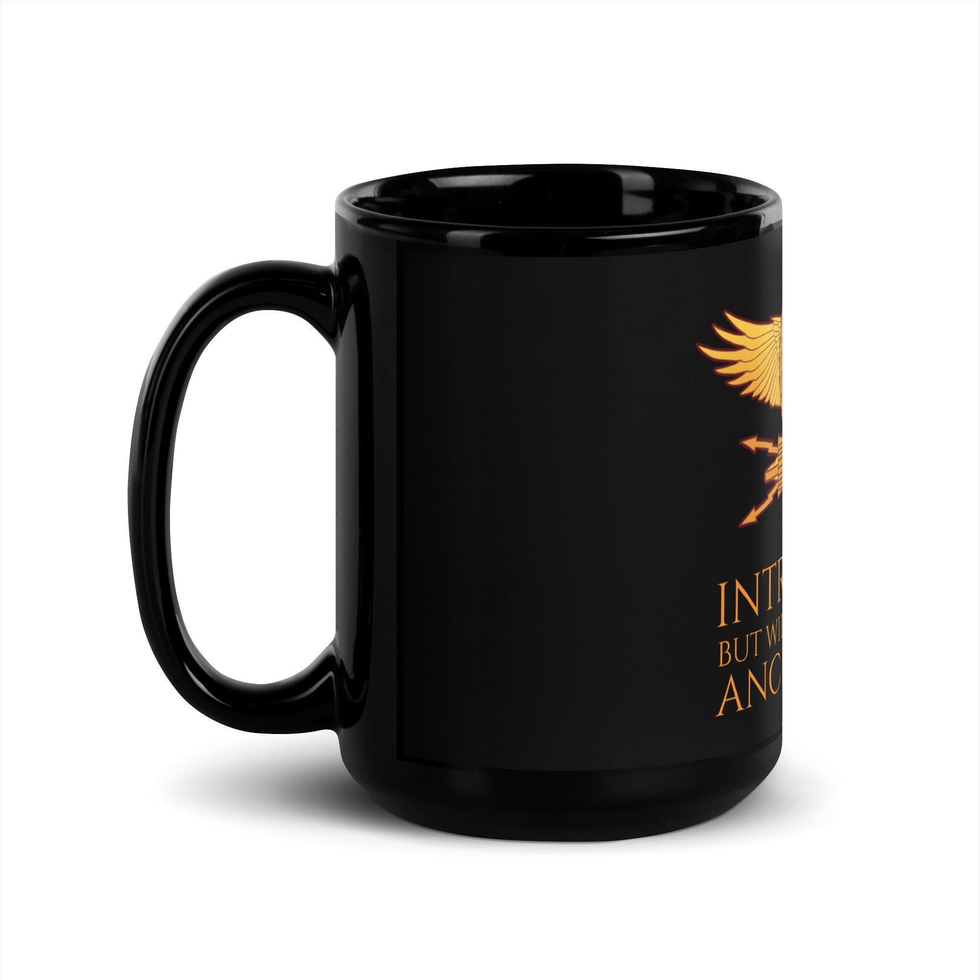 Introverted, But Willing To Discuss Ancient Rome - Roman History Black Glossy Mug