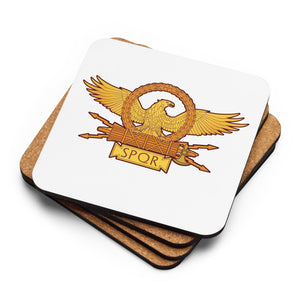 Roman Eagle Cork-Back Coaster
