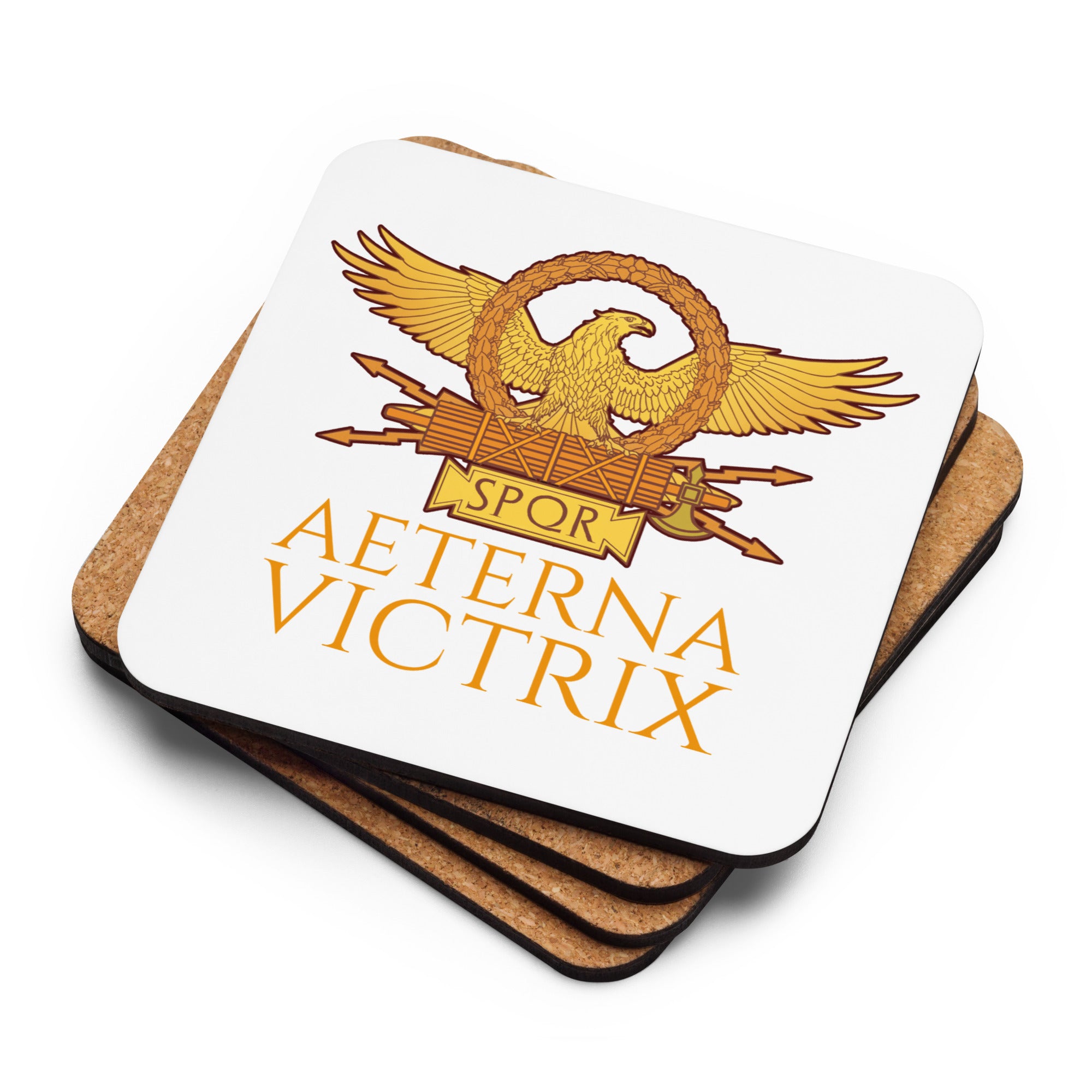 Aeterna Victrix - Eternal Victory - Ancient Rome Cork-Back Coaster