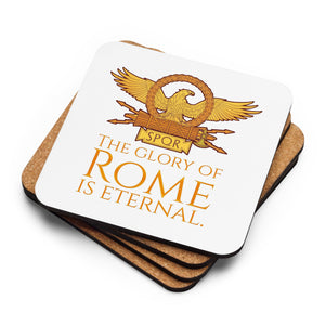 The Glory Of Rome Is Eternal Cork-Back Coaster