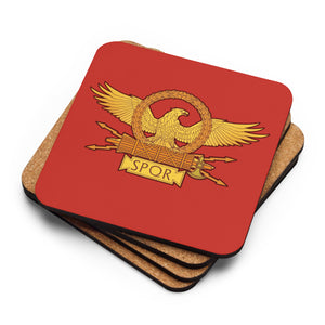 Roman Eagle Cork-Back Coaster (Red)