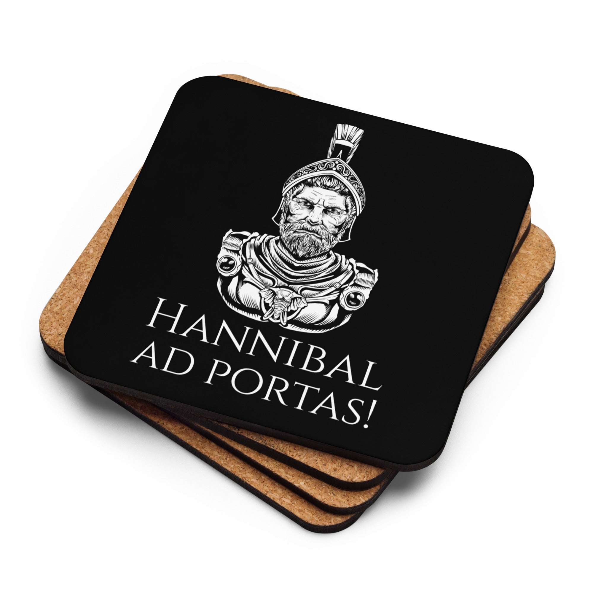 Hannibal Ad Portas! - Second Punic War - Classical Latin - Ancient Rome Cork-Back Coaster