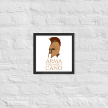 Load image into Gallery viewer, Arma Virumque Cano - I Sing Of Arms And The Man - The Aeneid Roman Mythology Framed poster