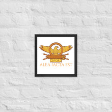 Load image into Gallery viewer, Alea Iacta Est - The Die Is Cast - Julius Caesar - Ancient Rome Framed poster