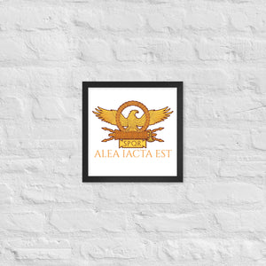 Alea Iacta Est - The Die Is Cast - Julius Caesar - Ancient Rome Framed poster