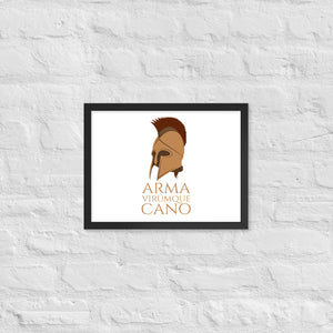 Arma Virumque Cano - I Sing Of Arms And The Man - The Aeneid Roman Mythology Framed poster