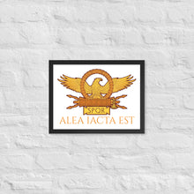 Load image into Gallery viewer, Alea Iacta Est - The Die Is Cast - Julius Caesar - Ancient Rome Framed poster