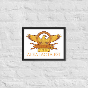 Alea Iacta Est - The Die Is Cast - Julius Caesar - Ancient Rome Framed poster