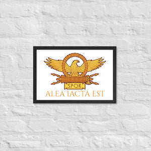 Alea Iacta Est - The Die Is Cast - Julius Caesar - Ancient Rome Framed poster