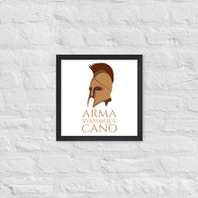 Load image into Gallery viewer, Arma Virumque Cano - I Sing Of Arms And The Man - The Aeneid Roman Mythology Framed poster