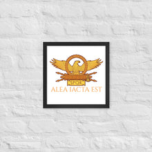 Load image into Gallery viewer, Alea Iacta Est - The Die Is Cast - Julius Caesar - Ancient Rome Framed poster