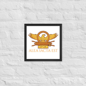 Alea Iacta Est - The Die Is Cast - Julius Caesar - Ancient Rome Framed poster