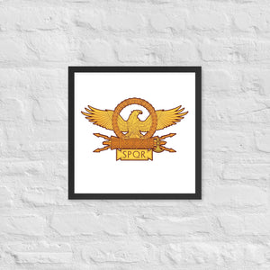 Roman Legionary Eagle - Ancient Rome Framed poster