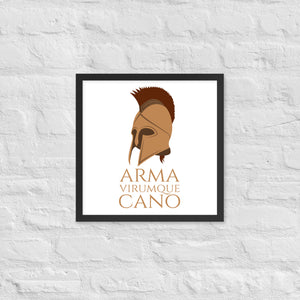 Arma Virumque Cano - I Sing Of Arms And The Man - The Aeneid Roman Mythology Framed poster